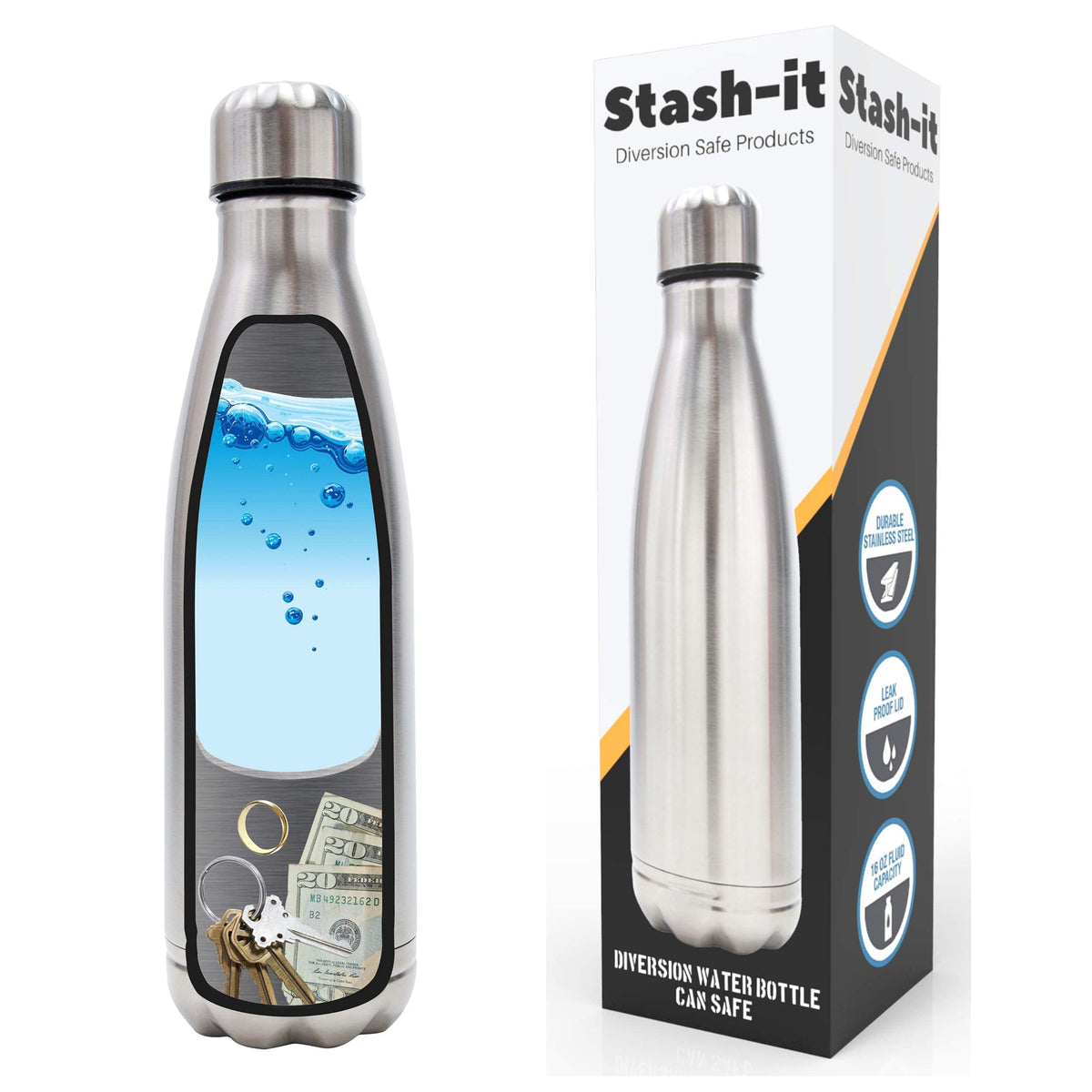 Stainless Steel Water Bottle Diversion Safe - product image 5