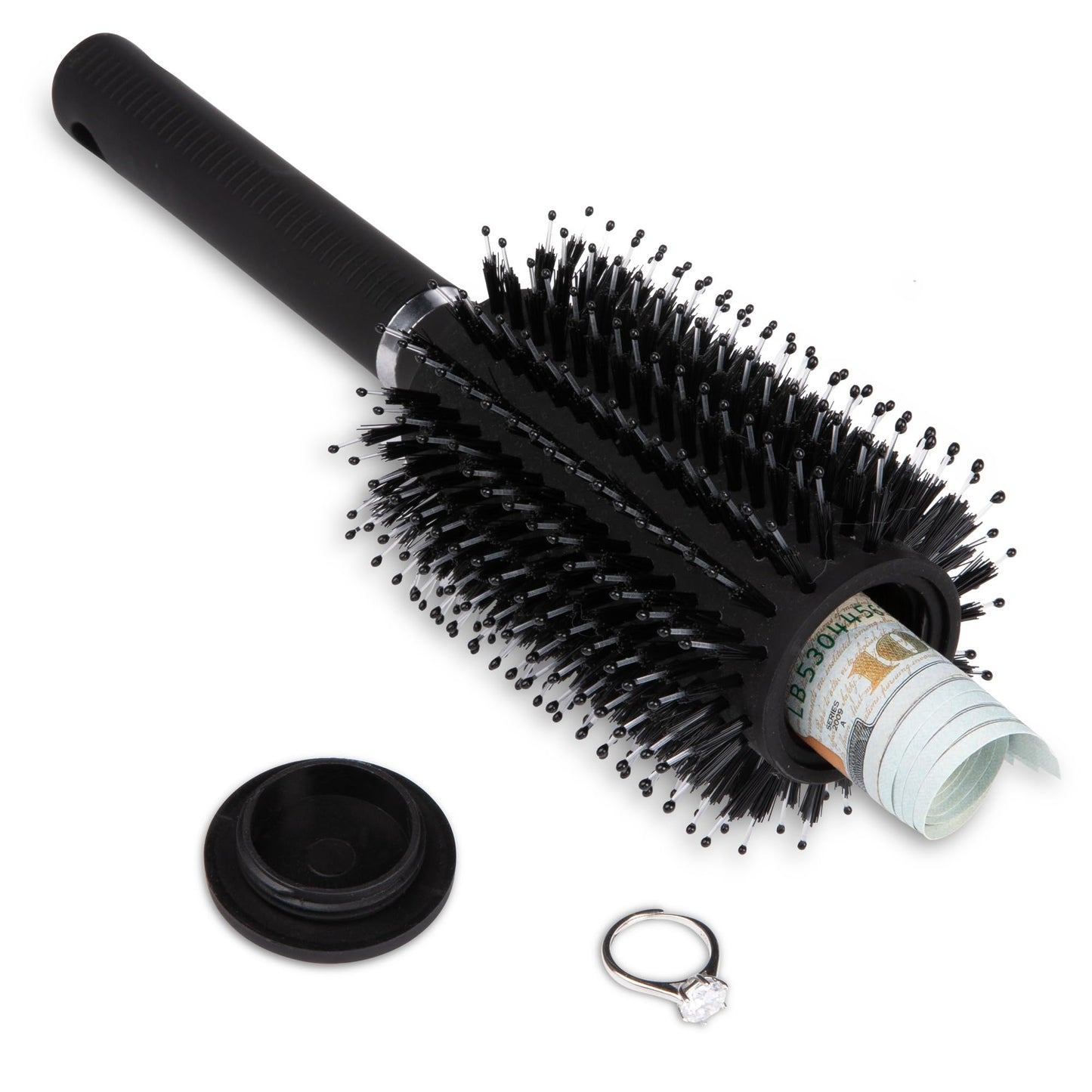 Hair Brush Diversion Safe with hidden compartment for cash, keys and valuables