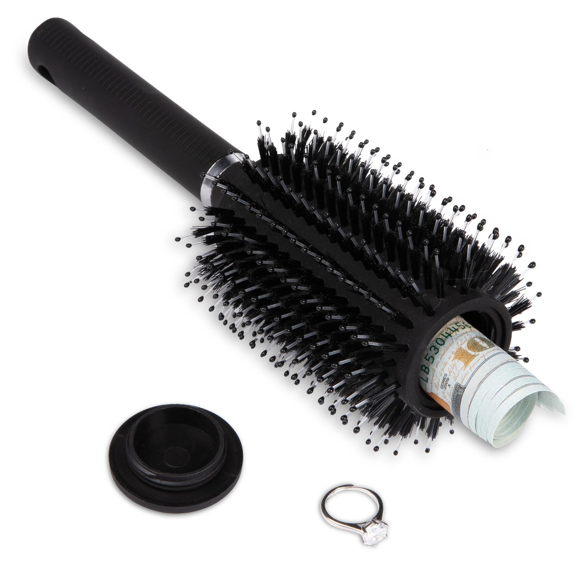 Hair Brush Diversion Safe with hidden compartment for cash, keys and valuables