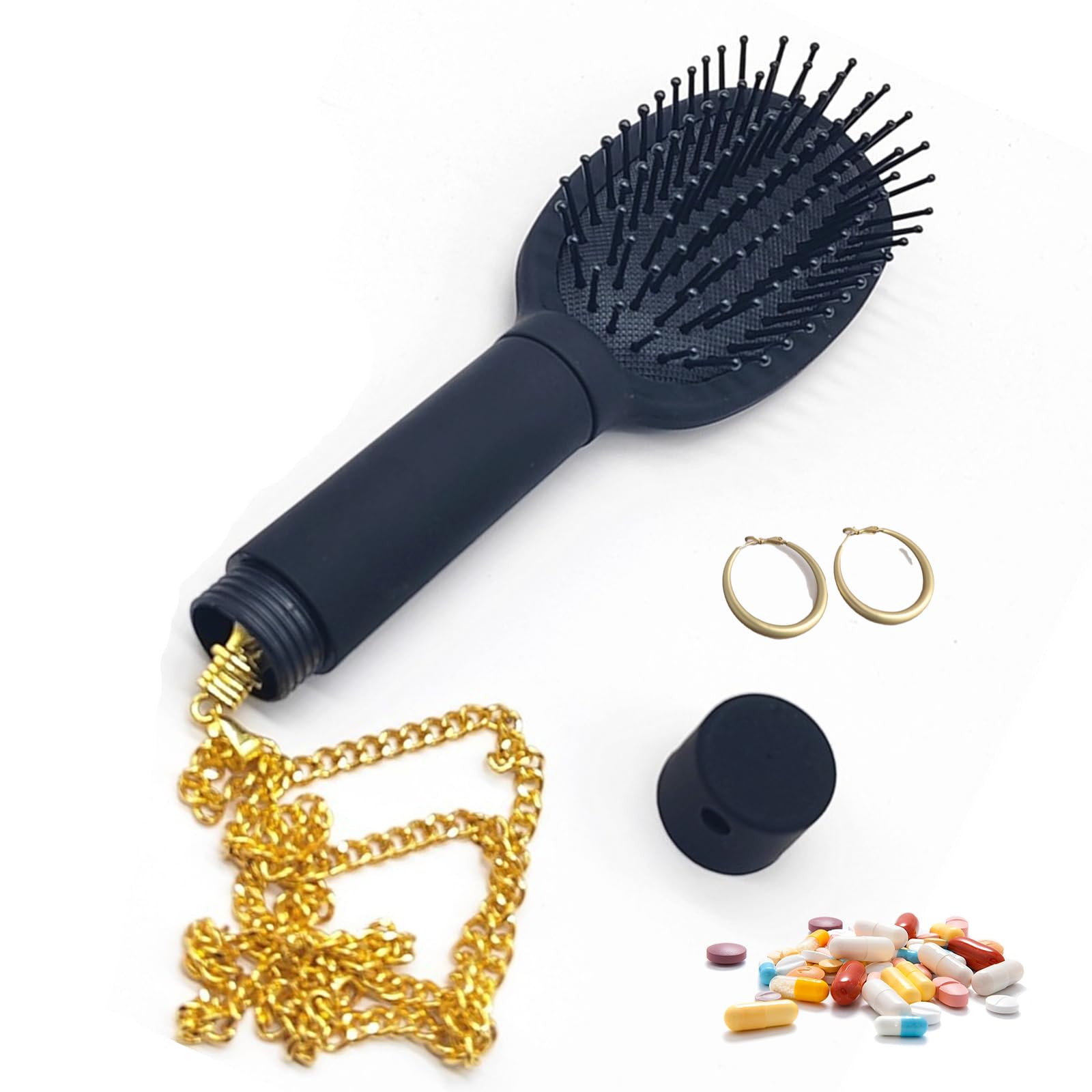 Paddle Hair Brush Diversion Safe with hidden compartment for cash, keys and valuables