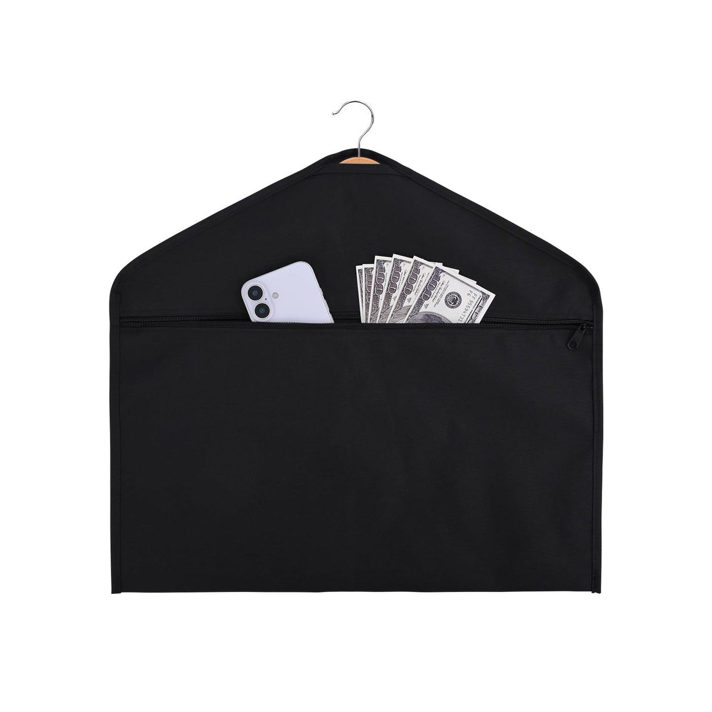Clothes Hanger Diversion Safe with hidden compartment for cash, keys and valuables