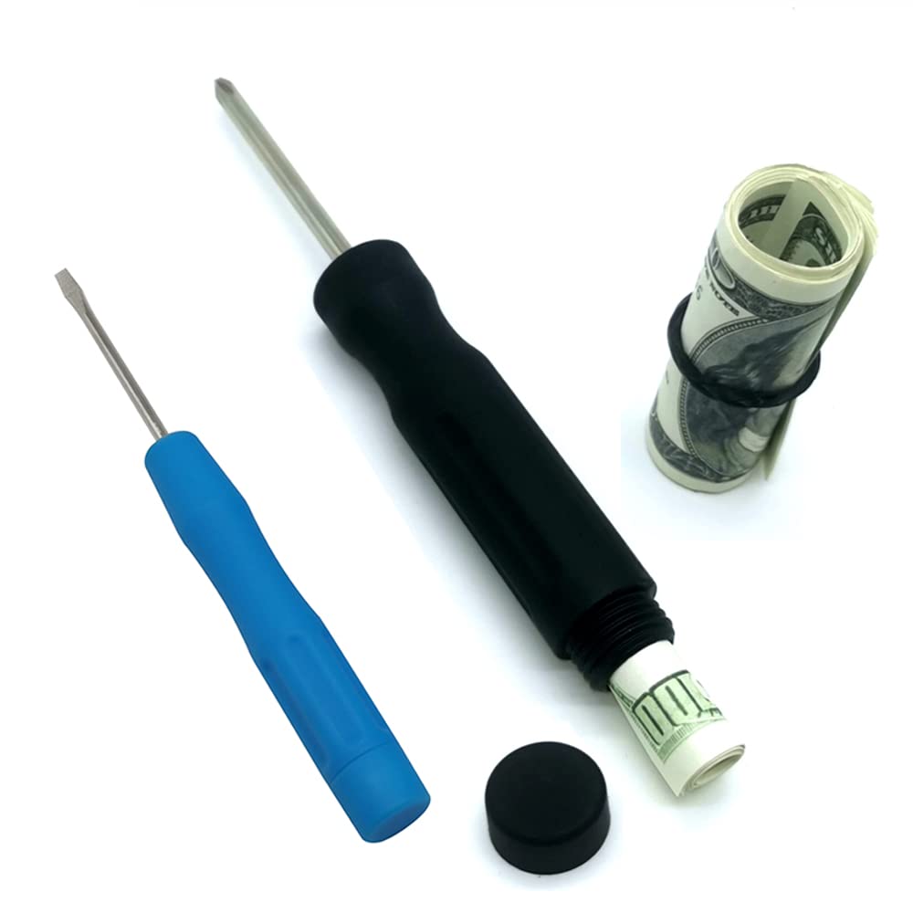 Screwdriver Diversion Safe with hidden compartment for cash, keys and valuables
