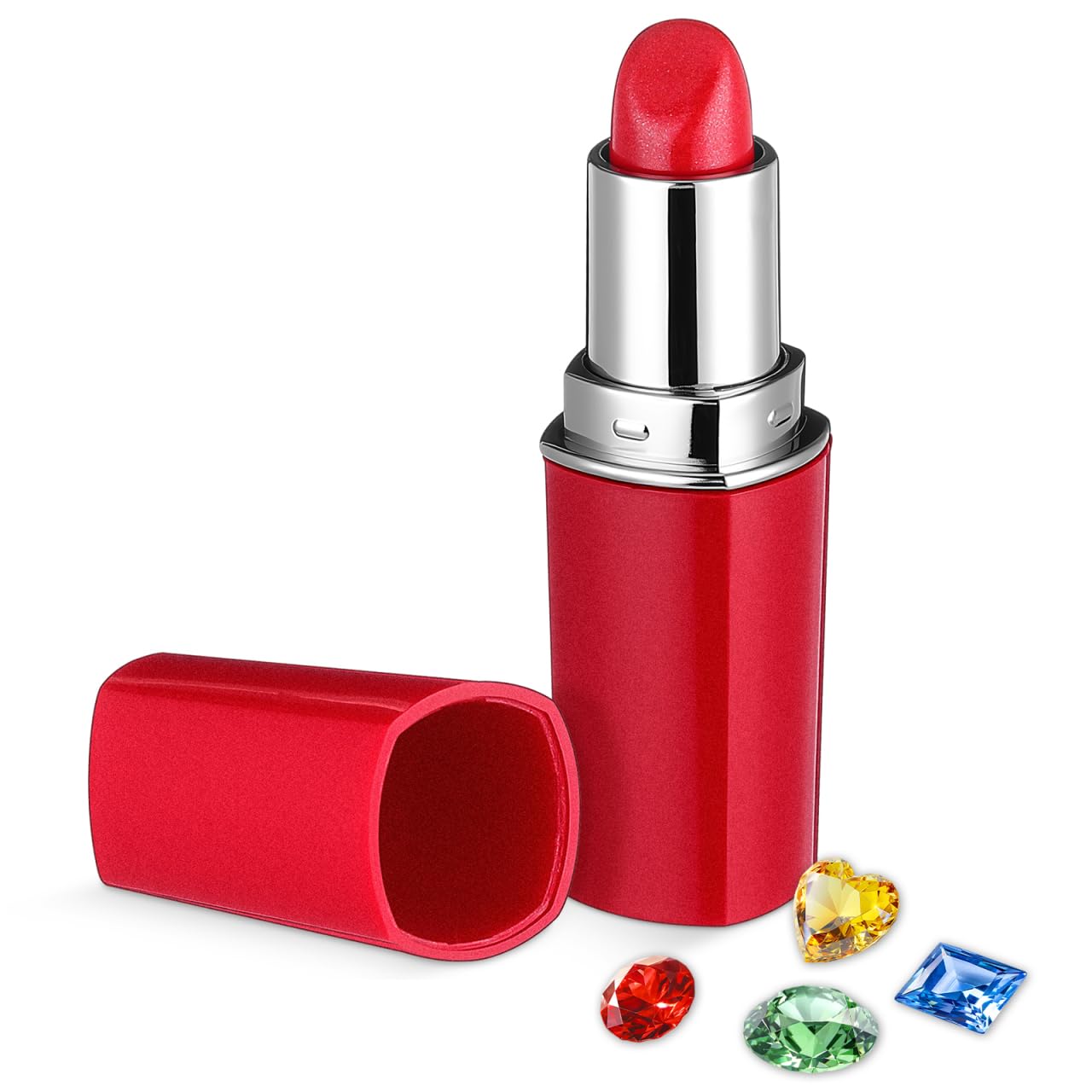 Lipstick Diversion Safe with hidden compartment for cash, keys and valuables