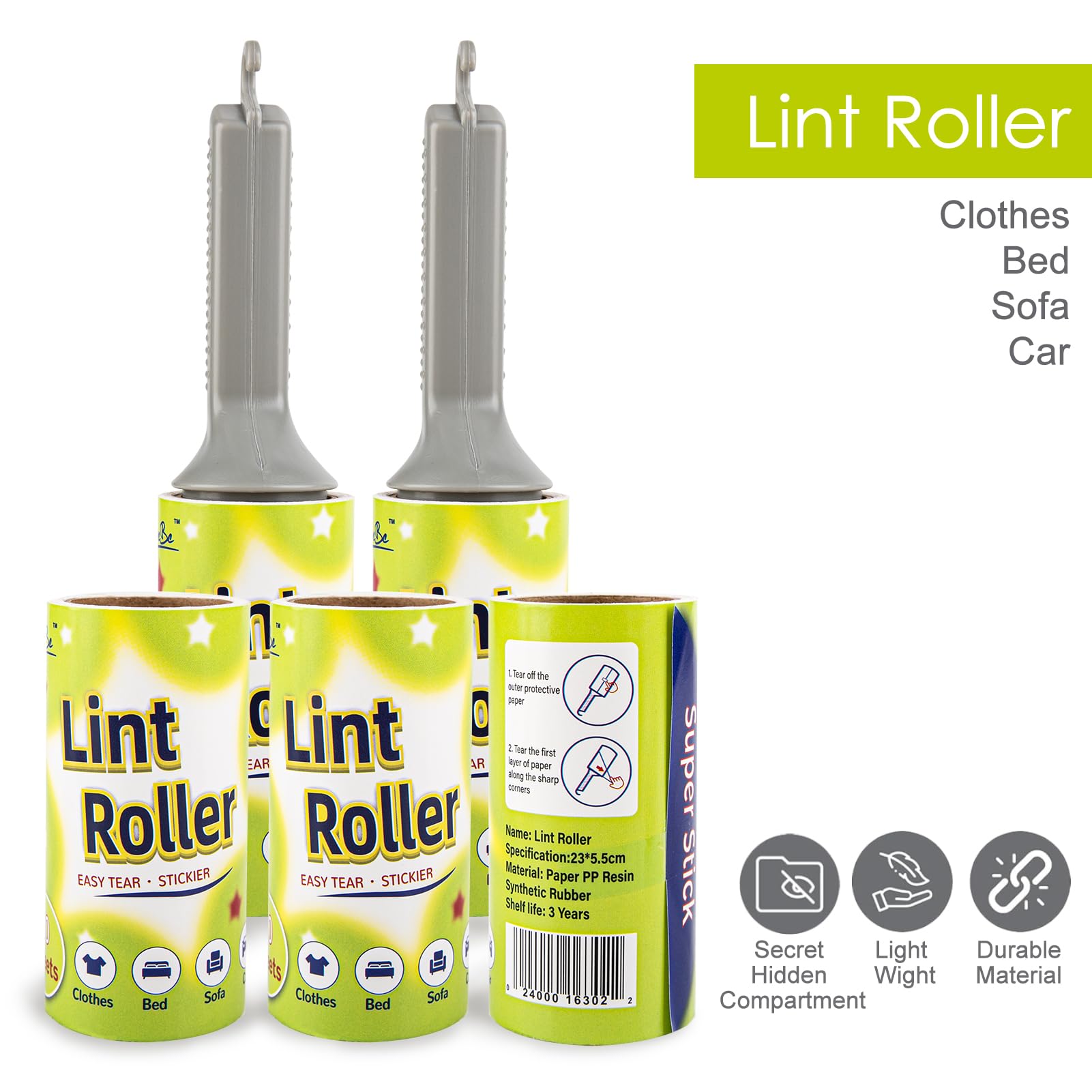Lint Roller Diversion Safe - product image 2