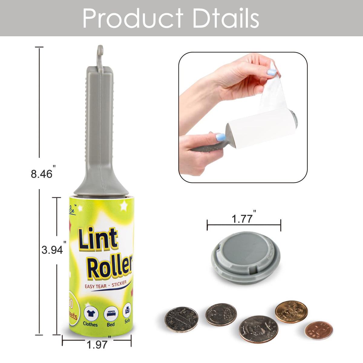 Lint Roller Diversion Safe - product image 3