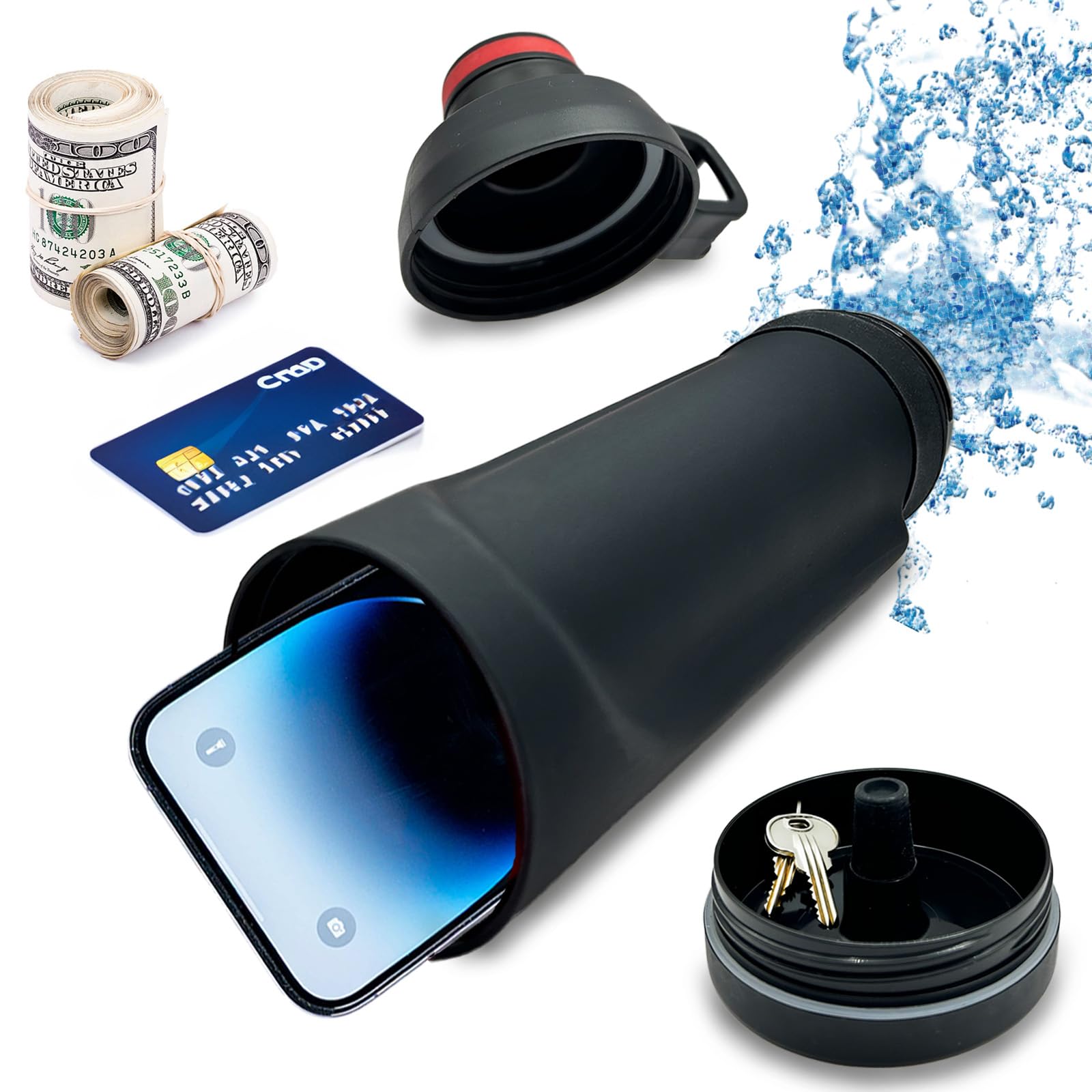 Insulated Water Cup Diversion Safe with hidden compartment for cash, keys and valuables