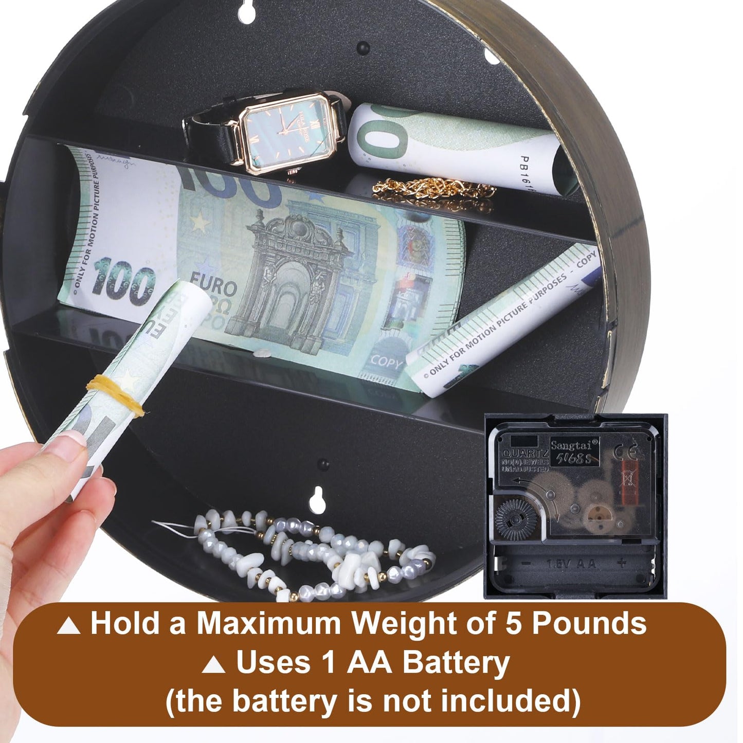 Wall Clock Diversion Safe